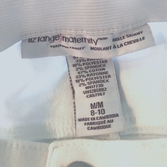 NWT Liz Lange Maternity Skinny Ankle Jeans SZ 8-10 - Picture 4 of 12